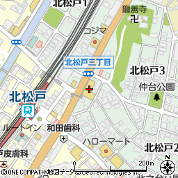 トヨタカローラ千葉北松戸店周辺の地図