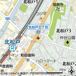 トヨタカローラ千葉北松戸店周辺の地図