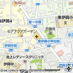 ライフ竹の塚店周辺の地図
