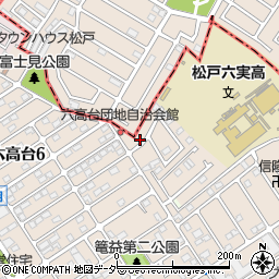 千葉県松戸市六高台5丁目142周辺の地図