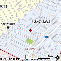 千葉県柏市しいの木台4丁目35-14周辺の地図