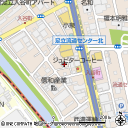 東京都足立区入谷7丁目14-14周辺の地図