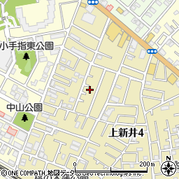 埼玉県所沢市上新井4丁目55周辺の地図