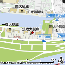 法政大学体育会漕艇部戸田合宿所周辺の地図
