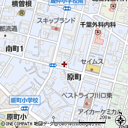 埼玉県川口市原町6-22周辺の地図