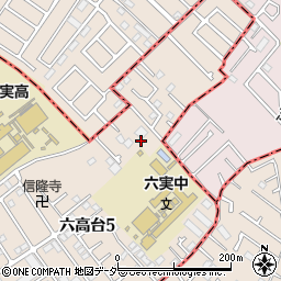 千葉県松戸市六高台5丁目167周辺の地図