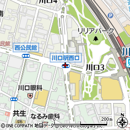 川口駅西口周辺の地図