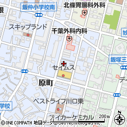 埼玉県川口市原町周辺の地図