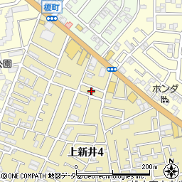 埼玉県所沢市上新井4丁目44周辺の地図