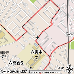 千葉県松戸市六高台5丁目173周辺の地図