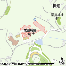 成田病院周辺の地図