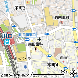 パソコン市民講座　川口駅前教室周辺の地図
