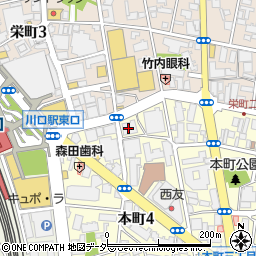 川口駅前郵便局 ＡＴＭ周辺の地図
