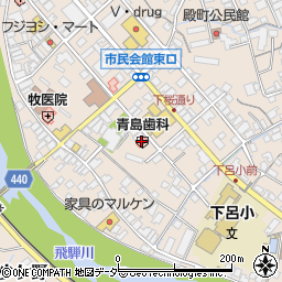 青島デンタルクリニック周辺の地図