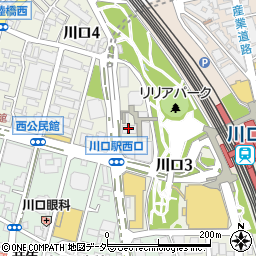 川口駅西口郵便局周辺の地図