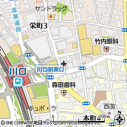 天狗　川口東口店周辺の地図