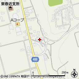 長野県伊那市東春近中殿島7336-1周辺の地図