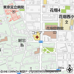 コープ花畑店周辺の地図