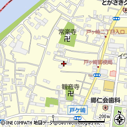 埼玉県三郷市戸ヶ崎2184-9周辺の地図