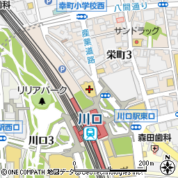 やきとりまる金　川口本店周辺の地図