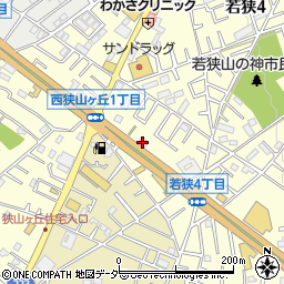 松屋 所沢若狭店周辺の地図