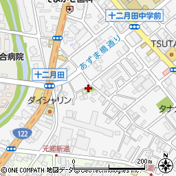 十二月田町会会館周辺の地図