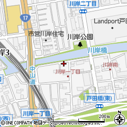 埼玉県戸田市川岸周辺の地図