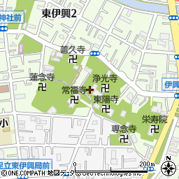 東京都足立区東伊興4丁目周辺の地図