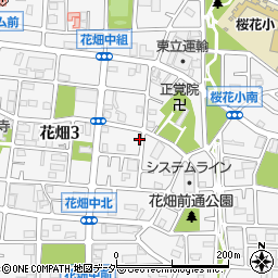 東京都足立区花畑周辺の地図