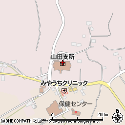 香取市山田支所周辺の地図