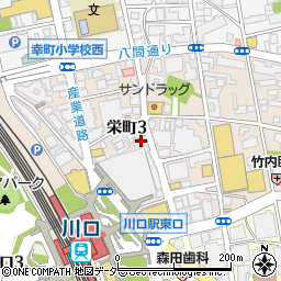 炭火焼肉フレア 川口本店周辺の地図