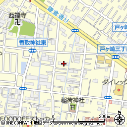 埼玉県三郷市戸ヶ崎2丁目207周辺の地図
