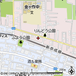 千葉県松戸市金ケ作395周辺の地図