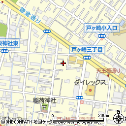 埼玉県三郷市戸ヶ崎2丁目161-7周辺の地図