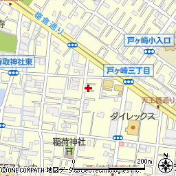 埼玉県三郷市戸ヶ崎2丁目169周辺の地図