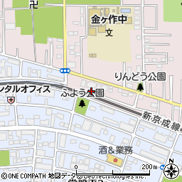 千葉県松戸市金ケ作396-3周辺の地図