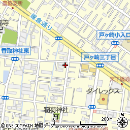 埼玉県三郷市戸ヶ崎2丁目185周辺の地図