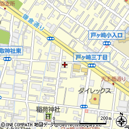 埼玉県三郷市戸ヶ崎2丁目182周辺の地図