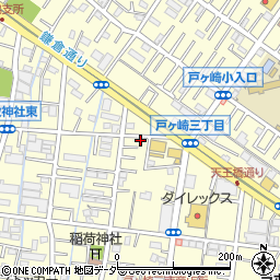 埼玉県三郷市戸ヶ崎2丁目180周辺の地図