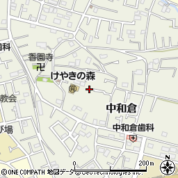千葉県松戸市中和倉周辺の地図