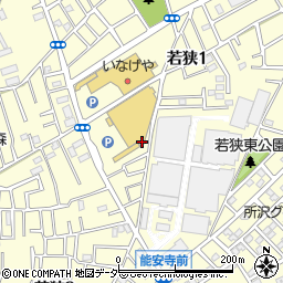 埼玉県所沢市若狭周辺の地図