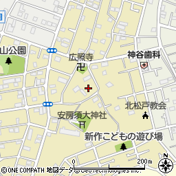 千葉県松戸市新作周辺の地図