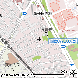 埼玉県所沢市弥生町周辺の地図