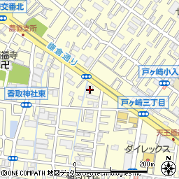 朝日信用金庫三郷支店戸ヶ崎出張所周辺の地図