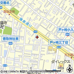 埼玉県三郷市戸ヶ崎2丁目134-2周辺の地図