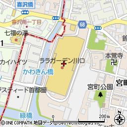 ユニクロララガーデン川口店周辺の地図