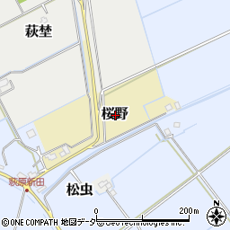 千葉県印西市桜野周辺の地図