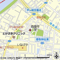 埼玉県三郷市戸ヶ崎2丁目34-1周辺の地図