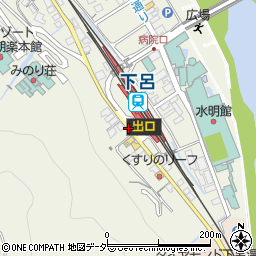 下呂駅前周辺の地図
