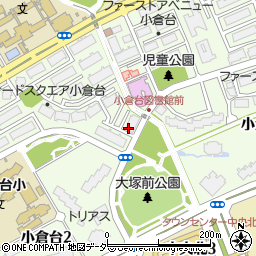 千葉県印西市小倉台周辺の地図